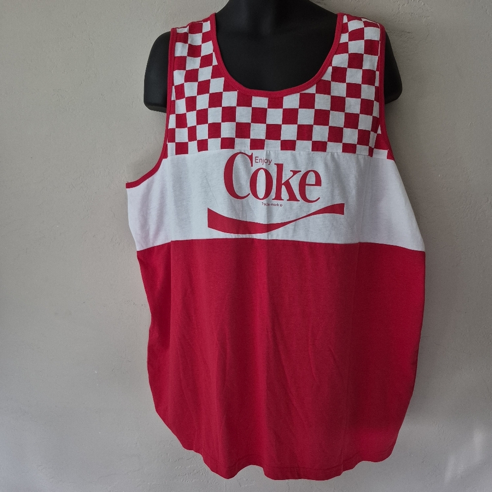 Coca Cola Coke Red Check Tank Top 3XL